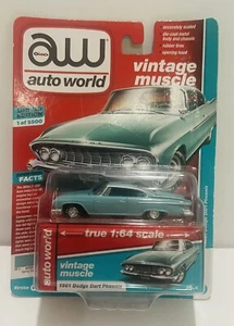 Auto World Vintage Muscle 1961 Dodge Dart Phoenix Spring Green 1:64 Scale - Picture 1 of 6
