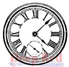 Deep Red Stamps Roman Clock Rubber Cling Stamp