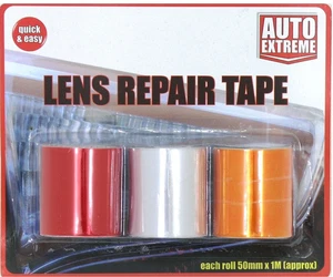 6 Rolls Car Lens Light Indicators Rear Front Repair Tape Red Clear Orange - Picture 1 of 1