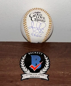 Omar Vizquel Signed Autographed Gold Glove Baseball 11x GG Cleveland Beckett - Picture 1 of 1