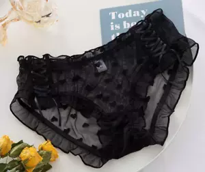 Women Sexy Lace Panties Cute Mesh See Through - Picture 1 of 2