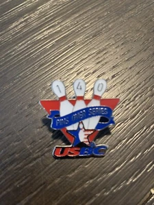 USBC Bowling 140 Pins Over Series Award Hat Lapel Pin - Picture 1 of 2