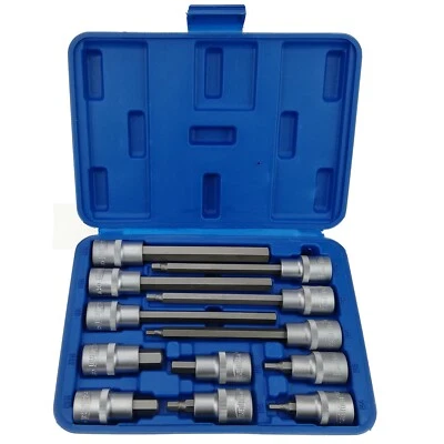 Innensechskant Steckschlüssel Satz kurz + lang H4 - H12 Nuss 1/2" für Inbus  - Bild 1 von 3