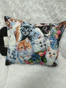 Small PILLOW W/ Handle CATS rare gifts 10x12 NWT Souvenir For Teens - Picture 1 of 6