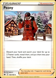 Pokemon - 2X Peony #150/198 - SWSH06: Chilling Reign Uncommon - Picture 1 of 2