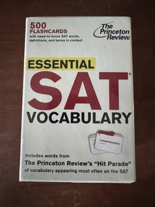 ESSENTIAL SAT VOCABULARY Princeton Review 500 Flashcards Test Prep NEW SEALED - Picture 1 of 2