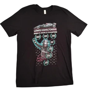 Camiseta Lewis Hamilton Hombre Grande Negra F1 Fórmula 1 Campeón del Mundo 2020 Camiseta - Imagen 1 de 9