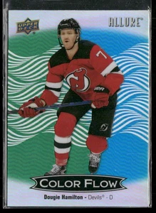 2024-25 Upper Deck Allure Dougie Hamilton Color Flow Green-Blue #CFL-6 Devils - Picture 1 of 2