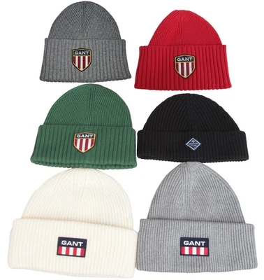 GANT Para hombres Invierno Tejido Sombrero Para Mujer Invierno Tejido Sombrero Retro Logo Gorro Unisex Sombrero  Foto 1 de 4