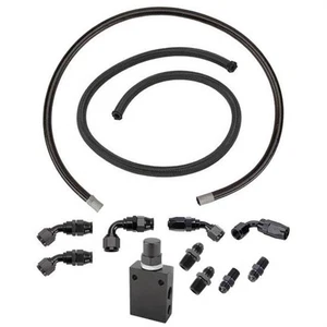 GEN II Power Steering Hose & Valve Kit, AN6, Black Hose/Fittings - Picture 1 of 13