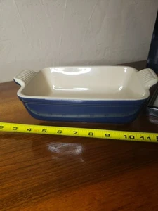 Le Creuset Stoneware Heritage Rectangular Dish 19 cm 1.1 qt Navy Blue* 9.75x6" - Picture 1 of 8