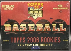 2006 Topps '52 Rookie Cards Baseball FACTORY SEALED HOBBY BOX 3-Autographs - Picture 1 of 2