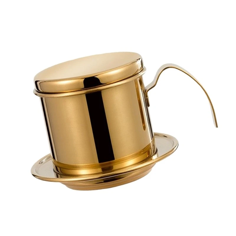 Cafetera profesional a prueba de herrumbre construcción de metal herramienta goteadora de café Foto 1 de 4