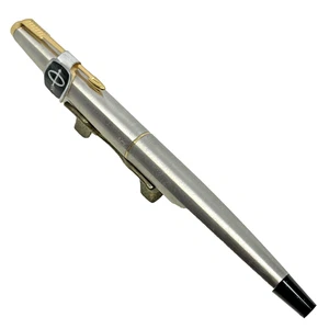 Parker Fountain Pen 45 Flighter Stainless Steel Gold Nib Old Stock Made in USA - Picture 1 of 12