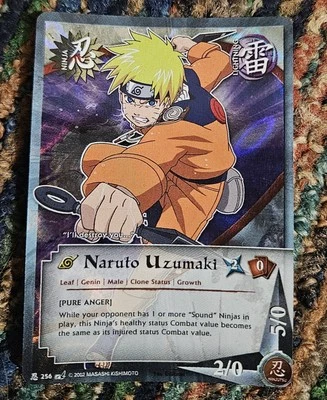 Naruto CCG 2006 Naruto Uzumaki #256 Wavy Foil 1st Edition NM - Image 1 of 2