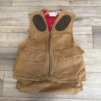 VTG 60s Penneys Foremost Hunting Clothing Canvas Shooting Vest S Removable Pouch - Image 1 of 4
