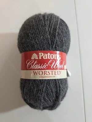 Bola clásica de lana Worsted Patrons - mezcla gris oscuro Foto 1 de 2