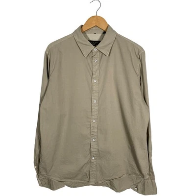 Rag & Bone Tan Cotton Button Up Shirt Size Large - Image 1 of 4