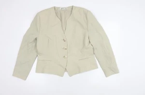 Jacques Vert Women's Beige Blazer, Size 16, Three-Button - Picture 1 of 12