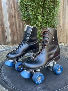 Patines de cuero negro Roller Derby ruedas de precisión para mujer talla 6 - Imagen 1 de 10