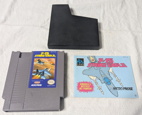 F-15 Strike Eagle Nintendo NES  1992 w/ Manual and Sleeve CLEAN