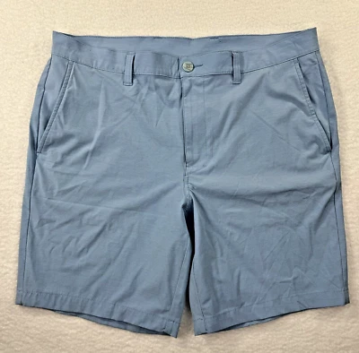 Grand Slam Golf Shorts Mens 38 Blue Flat Front Chino Pockets Polyester - Image 1 of 4