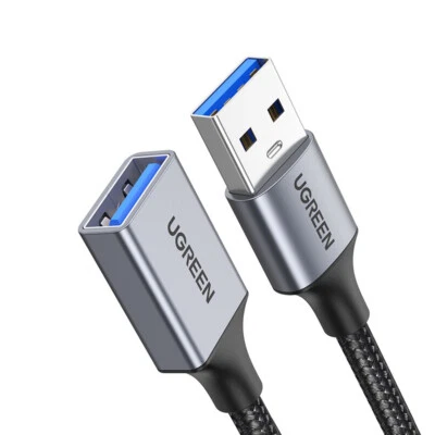 Ugreen USB 3.0 Extension Aluminium Braided Cable Male to Female Data Extender - Image 1 of 4