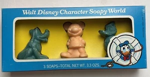 1970s Boxed Disney Character Soaps MICKEY MOUSE Pluto Donald Duck - Picture 1 of 4