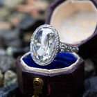 Elegant 925 Silver Plated Wedding Rings Women Cubic Zirconia Jewelry Size 6-10