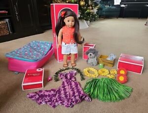 American Girl Doll Nanea Lot Hula Dress Outfit Clothes Hawaii Dog Mele EUC