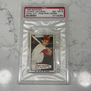 1963 Bazooka Johnny Callison Hand Cut PSA 8 HIGH GRADE Low Pop! TOP! - Bild 1 von 2
