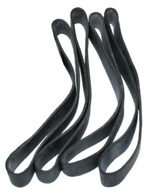 KAESER WILDERNESS SUPPLY Heavy Duty Industrial Black 9" Rubber Bands 1/2" Wide .063 Wall- Set of 5