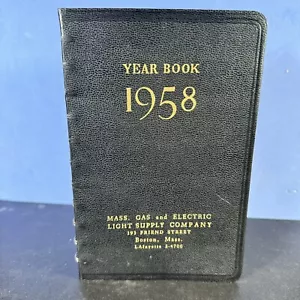 Vtg Promo Year Book Gas & Electric Light Supply Co. Boston Mass 1958 Day Planner - Picture 1 of 11
