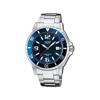 Orologio Casio Uomo MTD-1053D-2AVES Analogico Acciaio Quadrante Blu Sub - Immagine 1 di 4