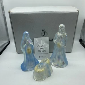 SELTENE FENTON Kristall irisierte WEIHNACHTSKRIPPENFIGUREN MARIA JOSEPH JESUS 3 - Bild 1 von 21