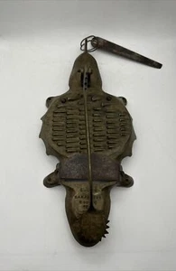 Vintage Indian Brass Coconut Scraper Slicer Poona 1930 - Picture 1 of 14