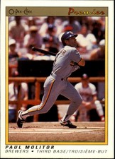 1991 O-Pee-Chee Premier Milwaukee Brewers Baseball Card #82 Paul Molitor