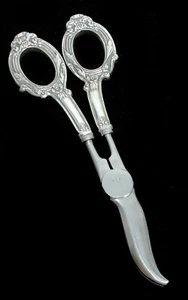 TIJERAS DE UVA VINTAGE WEB PLATA ESTERLINA 7" - Imagen 1 de 4