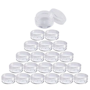 10x Portable Plastic Clear Cosmetic Storage Box Jars Bottles Cream Lip Container - Picture 1 of 4