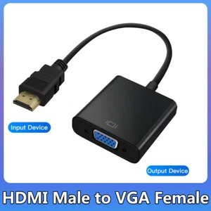 1080P VGA Male to HDMI Female Output HDTV Audio Video Cable Converter Adapter - Picture 1 of 10