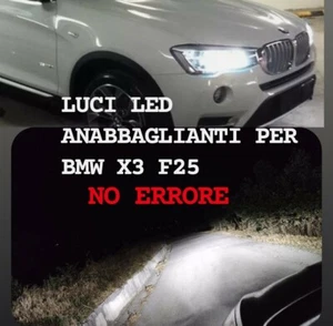 LUCI LED ANABBAGLIANTI H7 PER BMW X3 F25 CANBUS CON ERRORE 6000K 9600 LUMEN   - Imagen 1 de 2