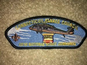 Boy Scout Connecticut Yankee Helicopter SPAM BSA Council 2010 Jamboree JSP Patch - Picture 1 of 1