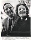 1960 Press Photo Commentator John Daly & Fiancee Virginia Warren in CA