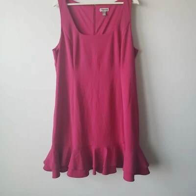 Chelsea28 Mujer Vestido Rosa Fucsia Volantes Dobladillo Sin Mangas Foto 1 de 4