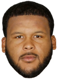 AARON DONALD 2022 SUPERBOWL CHAMPION LA RAMS Full Head WindowCling Sticker Decal - Picture 1 of 1