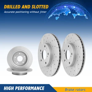 Rotores de freno de disco perforados delanteros traseros para Honda Accord CIVIC 2008-2016 2017 - Imagen 1 de 7