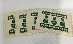 Set de 4 Place Mats Beige Pineapple Theme con Flecos 16"x12" Kay Dee Designs - Imagen 1 de 12