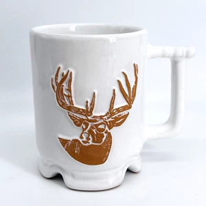 TAZA DE CAFÉ DE CERÁMICA DE COLECCIÓN C1 FRANKOMA OAKLAHOMA EE. UU. DISEÑO CIERVO BUCK-CERÁMICA - Imagen 1 de 10