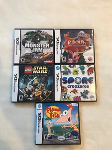 Konvolut 5 Nintendo DS Spiele, Star Wars, Rudolph, Spore, Phineas&Ferb, Monster Jam, getestet - Bild 1 von 12