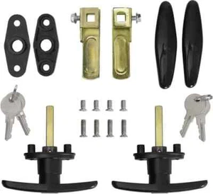 Matching T Handles Lock Set Locking Handle Truck Camper Shell Dust Cover 2 Pack - Picture 1 of 12